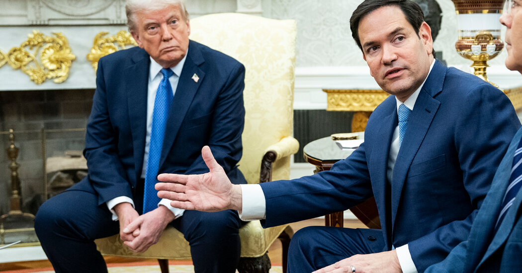 “We want to see it happen,” Secretary of State Marco Rubio said on Sunday of a peace deal in Ukraine. “There are reasons to be optimistic, but there are reasons to be realistic of course as well.”