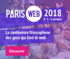 Bannière promotionnelle de Paris Web 2018