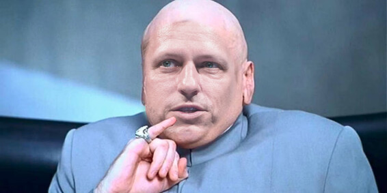 A still of Michael Meyers as 'Dr Evil' from the Austin Powers movies. He is holding one pinky finger to his lips. His face has been replaced by Peter Thiel's.


Image:
Dan Taylor for www.heisenbergmedia.com (modified)
https://www.flickr.com/photos/heisenbergmedia/13887527438/

CC BY 2.0:
https://creativecommons.org/licenses/by/2.0/

Austin Powers, New Line Cinema (modified)
https://www.warnerbros.com/company/divisions/motion-pictures

Fair use
https://www.eff.org/issues/intellectual-property
