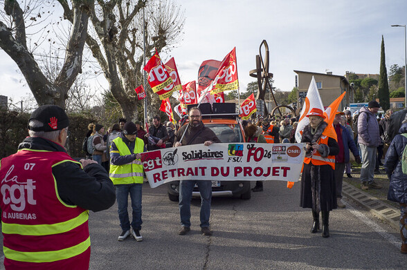 19 janvier dans les rues d'Aubenas en Ardèche
