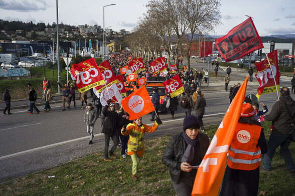 19 janvier dans les rues d'Aubenas en Ardèche