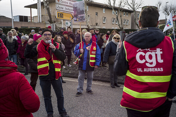 19 janvier dans les rues d'Aubenas en Ardèche