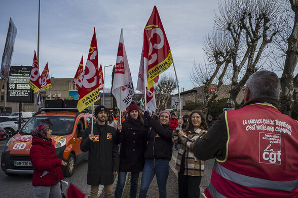 19 janvier dans les rues d'Aubenas en Ardèche