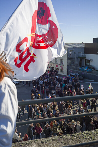 Manifestation du 31 janvier à Aubenas