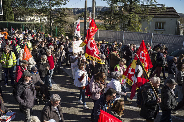 Manifestation du 31 janvier à Aubenas