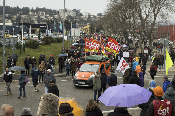 Manifestation du 7 mars à Aubenas