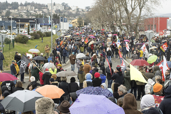 Manifestation du 7 mars à Aubenas