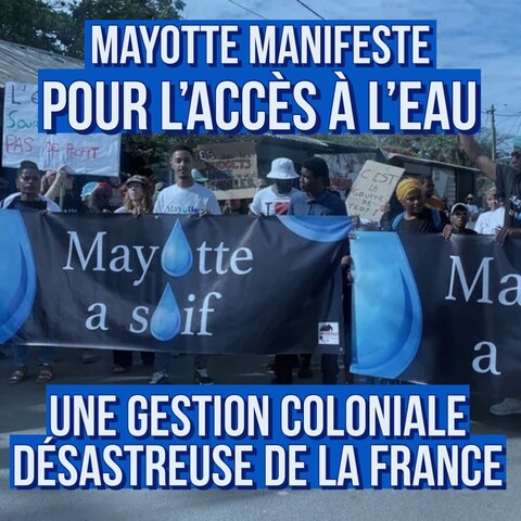 Mayotte manifeste pour l'accès à l'eau. 