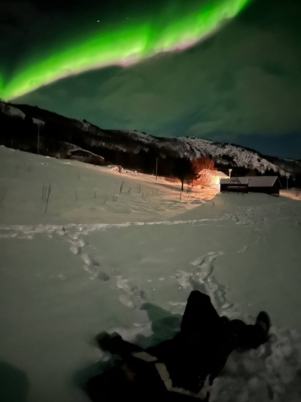 Photo d'une aurore boréale dans les Iles Lofoten