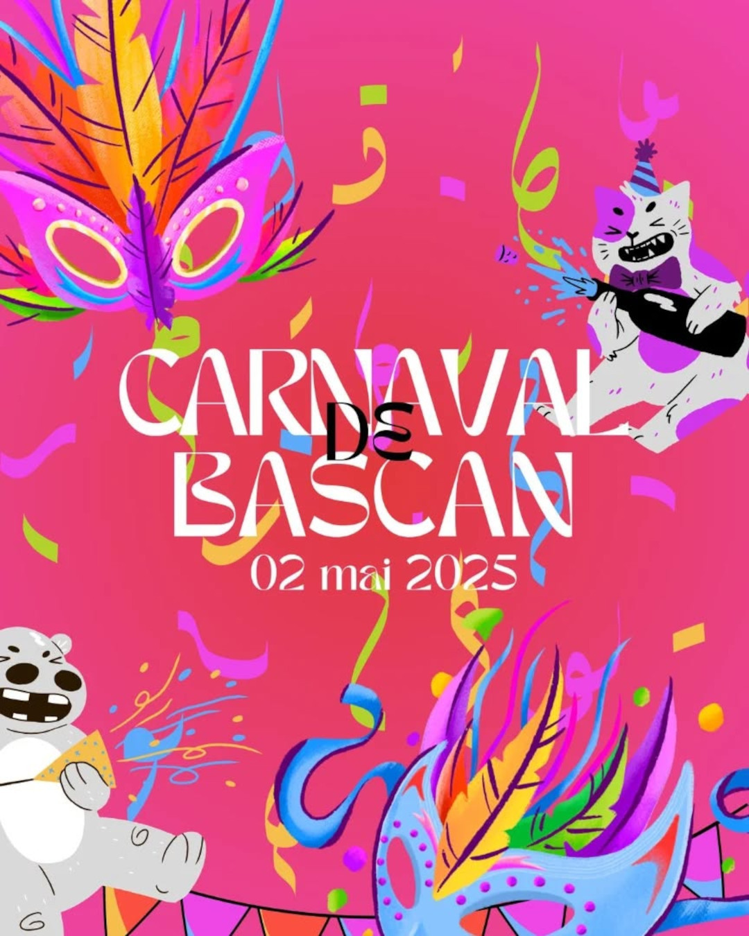 Vendredi 2 mai 2025, de 14h30 à 16h30, dans la cour du bâtiment E, le lycée Louis-Bascan fait son carnaval !