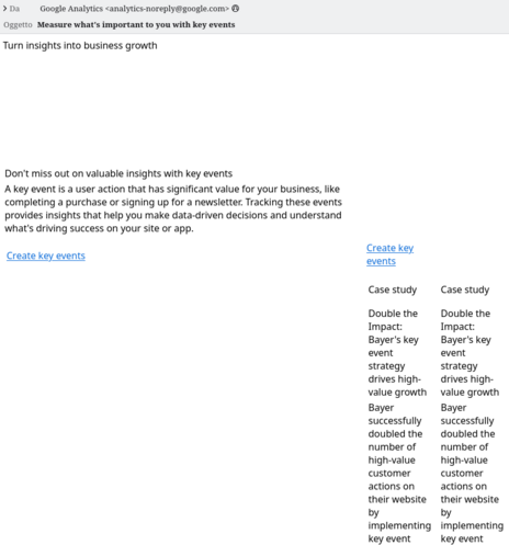 "Measure what's important to you with key events" --> like the number of privacy violations??