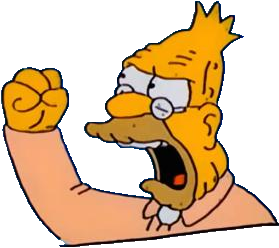 Old man yelling from the simpsons