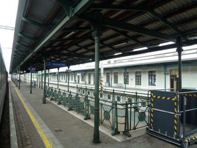 View out of EC116 in Bohumin train station on the other side of the border