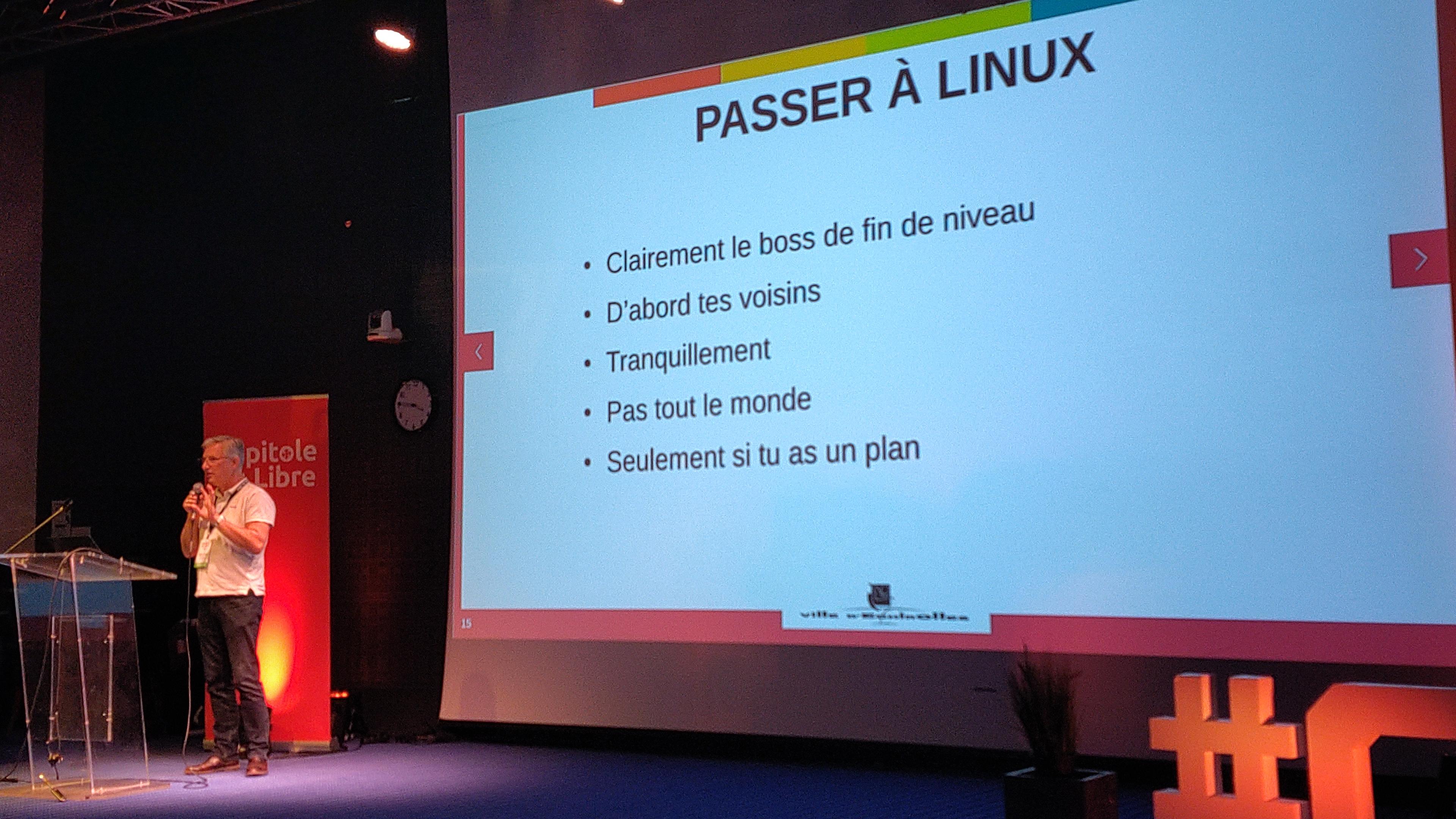 Diaporama qui en résumé dit de commencer tranquillement par les logiciels, des briques, et pas le big bang où tout change d'un coup