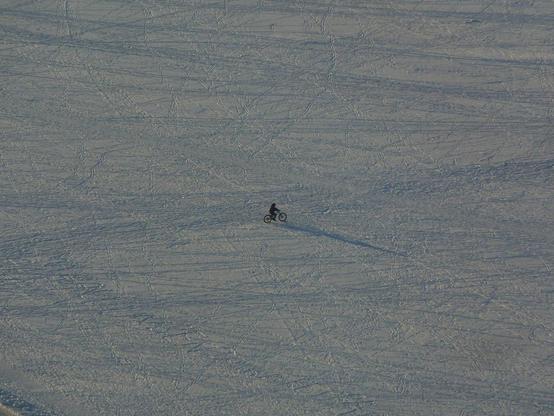 Cycling on the frozen lake