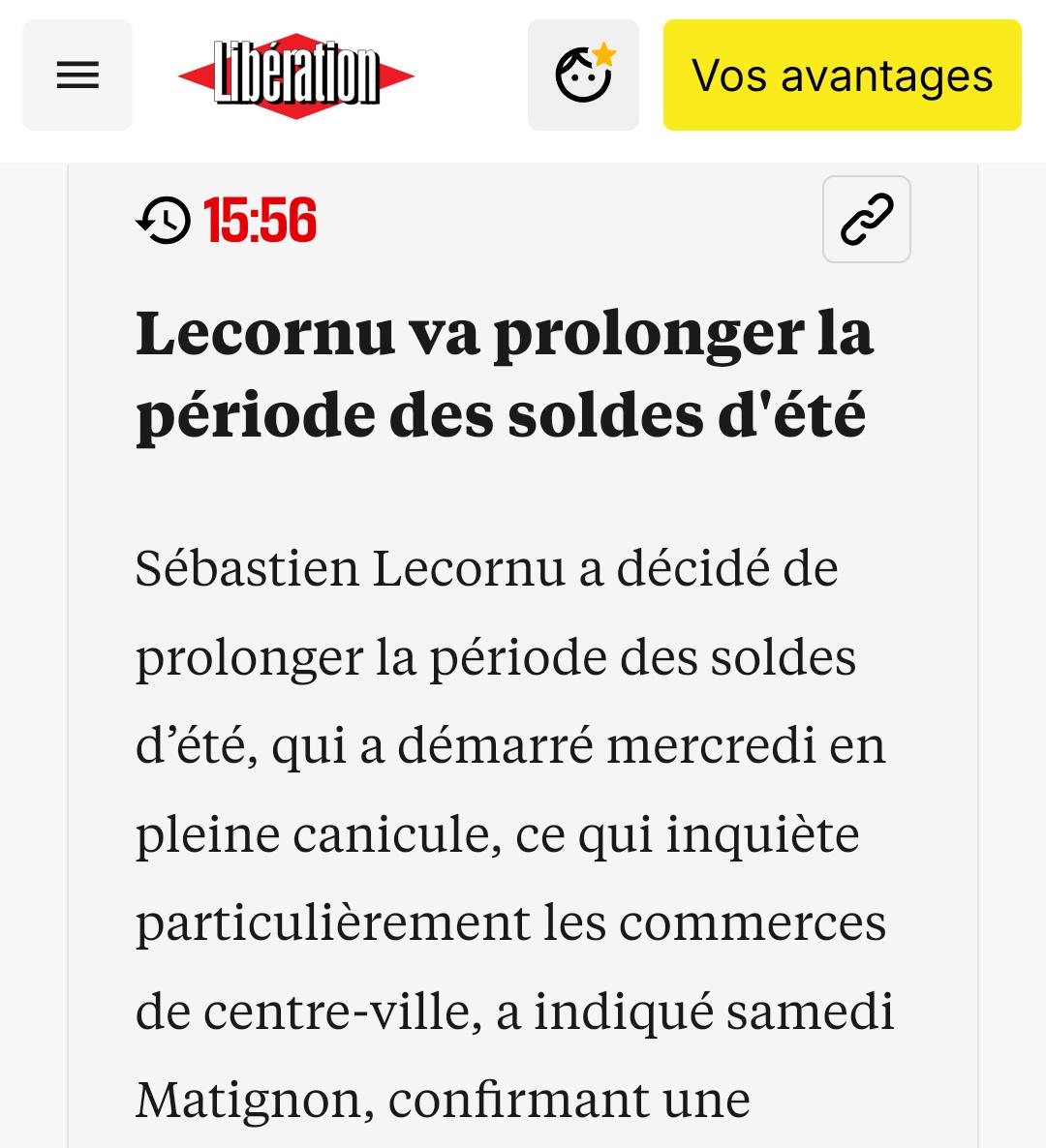 Lecornu va prolonger la période des soldes