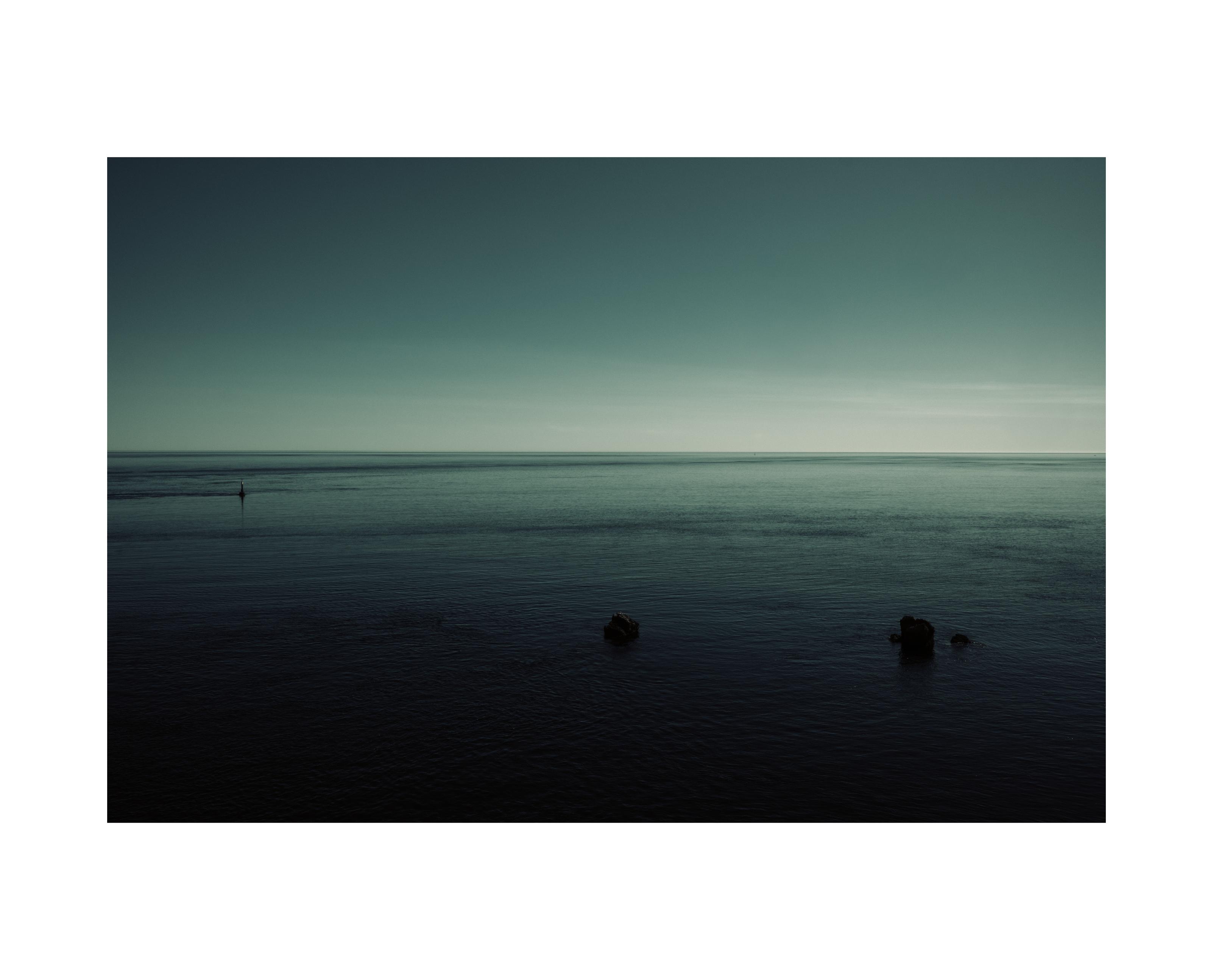 Calm and peaceful seascape in low light